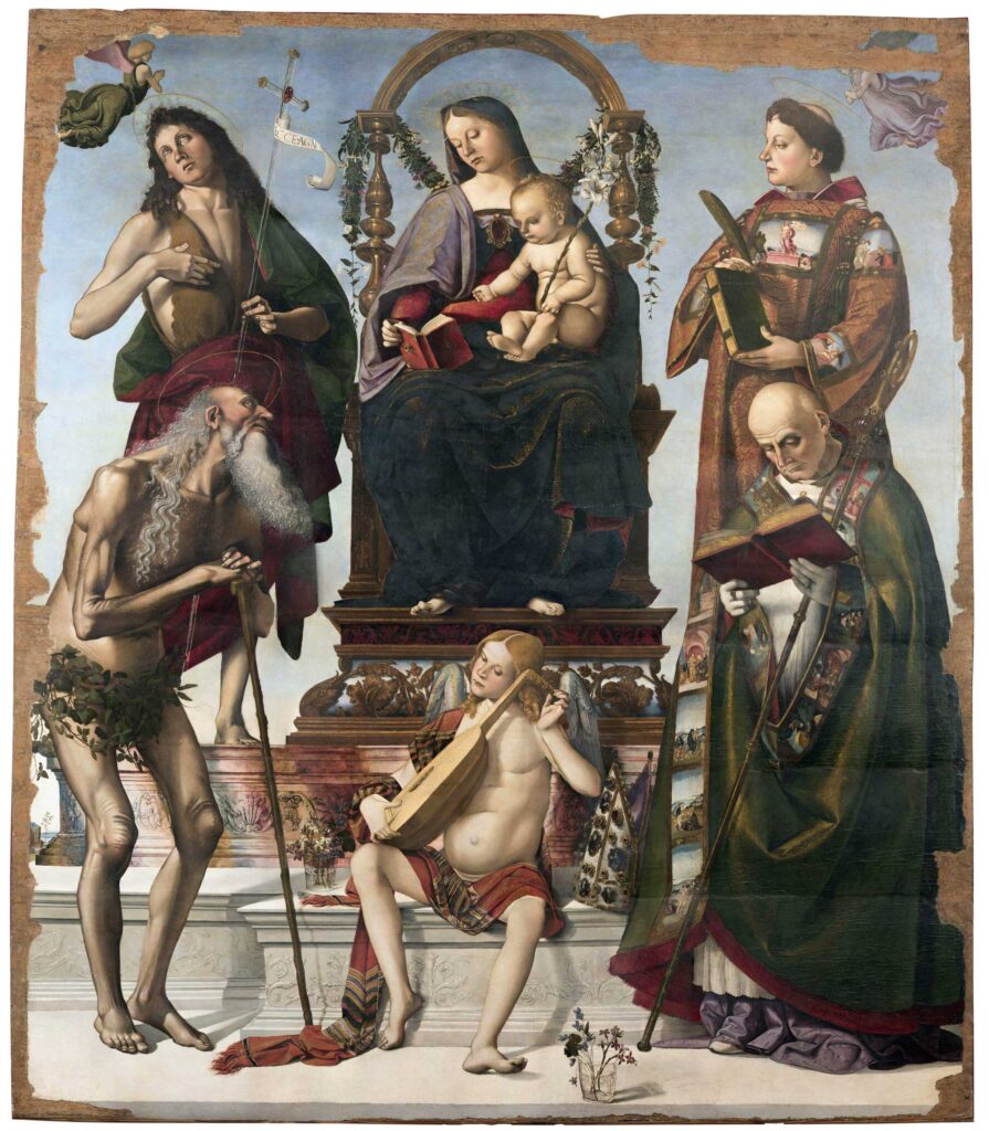 La Pala di Sant’Onofrio è stata dipinta da Luca Signorelli. Al centro della Pala è raffigurata la Madonna in trono con il Bambino; a sinistra i Santi Onofrio e Giovanni Battista; a destra San Lorenzo e un vescovo. Ai piedi del trono è seduto un angelo mentre suona un liuto. L’opera fu commissionata dal vescovo Dionisio Vannucci, ed è probabile che nella figura del vescovo dipinto a destra possa essere riconosciuto Giacomo Vannucci, lo zio predecessore di cui il vescovo intendeva onorare la memoria.